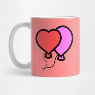 Cute Valentines Day Heart Love Baloons Mug